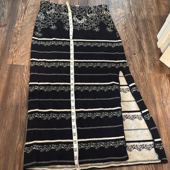 Free people irreplaceable black&white pencil skirt size S - Picture 9 of 11